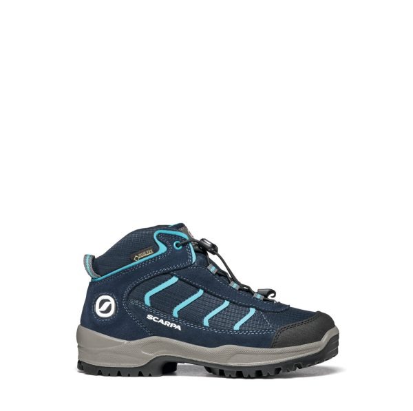 Scarpa Mistral Kid Gore-Tex Navy Turquoise Ghete Drumetie Copii - imagine 2