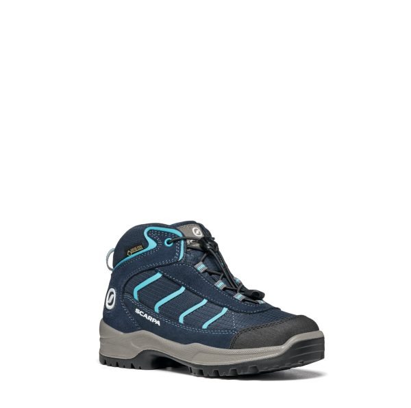 Scarpa Mistral Kid Gore-Tex Navy Turquoise Ghete Drumetie Copii