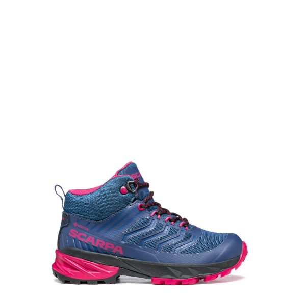 Scarpa Rush Mid Kid Gore-Tex Blue Fluxia Ghete Drumetie Copii - imagine 2