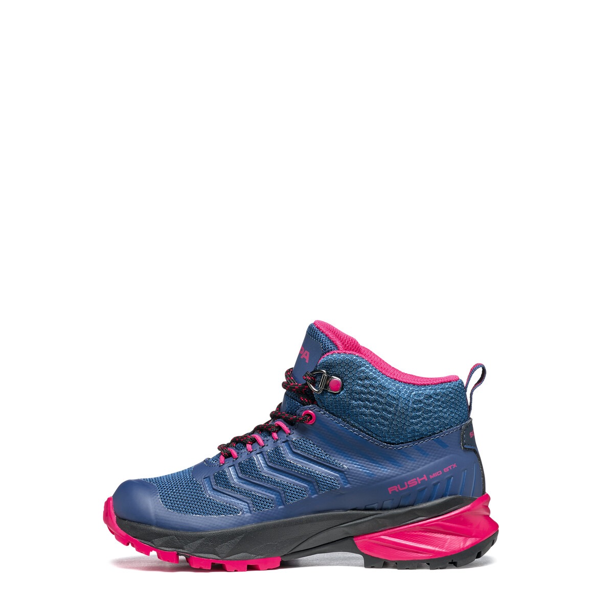Scarpa Rush Mid Kid Gore-Tex Blue Fluxia Ghete Drumetie Copii - imagine 3
