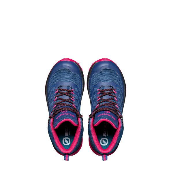Scarpa Rush Mid Kid Gore-Tex Blue Fluxia Ghete Drumetie Copii - imagine 6