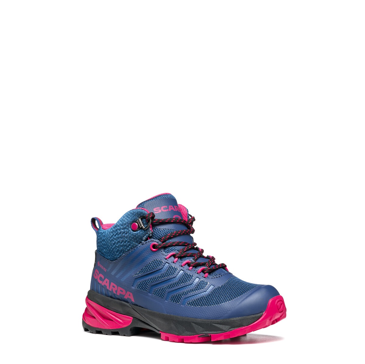Scarpa Rush Mid Kid Gore-Tex Blue Fluxia Ghete Drumetie Copii