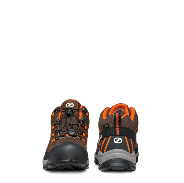 Scarpa Neutron Mid S Kid Gore-Tex Dark Brown Orange Ghete Drumetie Copii - imagine 4