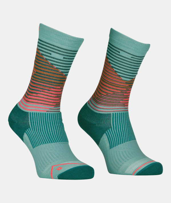 Ortovox All Mountain Mid Ice Waterfall Sosete Merino Multisport Femei