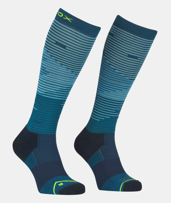 Ortovox All Mountain Long Petrol Blue Sosete Merino Multisport Barbati