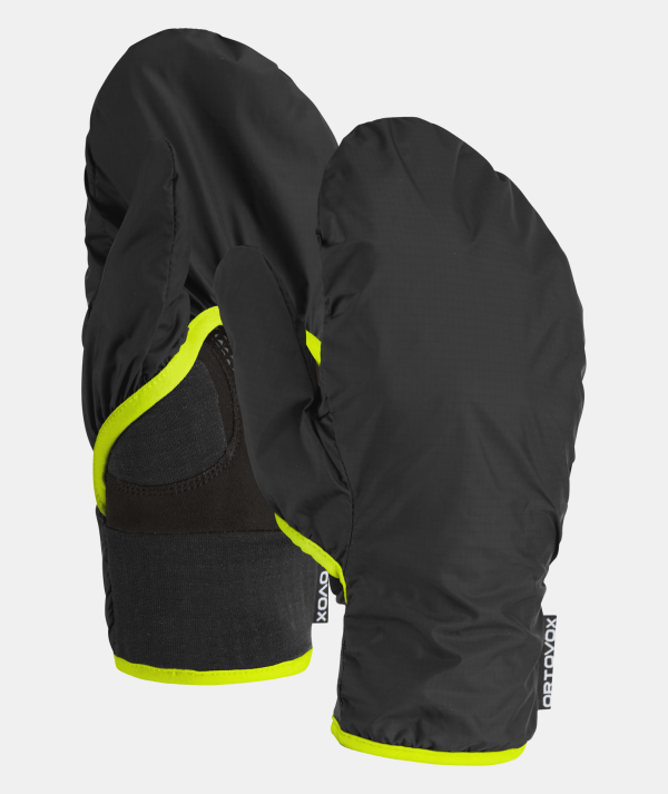 Ortovox Merino Fleece Grid Cover Black Raven Manusi Multisport Barbati - imagine 2