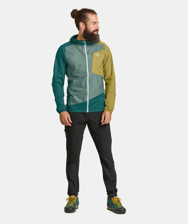 Ortovox Windbreaker Petrol Blue Geaca Drumetie Barbati - imagine 3