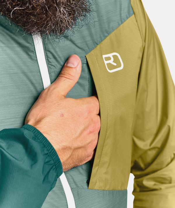 Ortovox Windbreaker Petrol Blue Geaca Drumetie Barbati - imagine 4