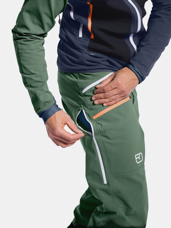 Ortovox Merino Naturetec Bacun Black Raven Pantaloni Ski Tura Barbati - imagine 3