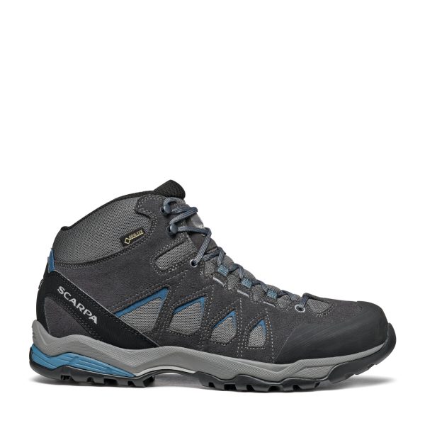 Scarpa Moraine Mid Gore-Tex Gray Storm Gray Lake Blue Ghete Drumetie Barbati - imagine 3