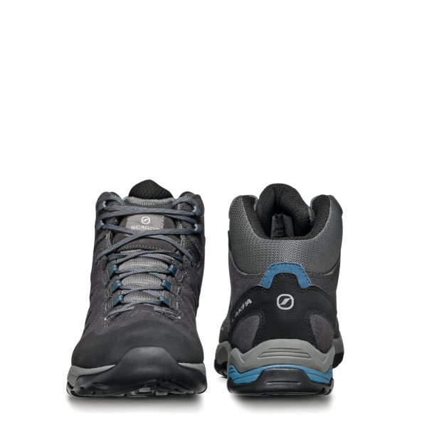 Scarpa Moraine Mid Gore-Tex Gray Storm Gray Lake Blue Ghete Drumetie Barbati - imagine 5