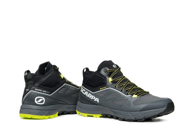 Scarpa Rapid Mid Gore-Tex Anthracite Acid Lime Ghete Approach Barbati - imagine 7