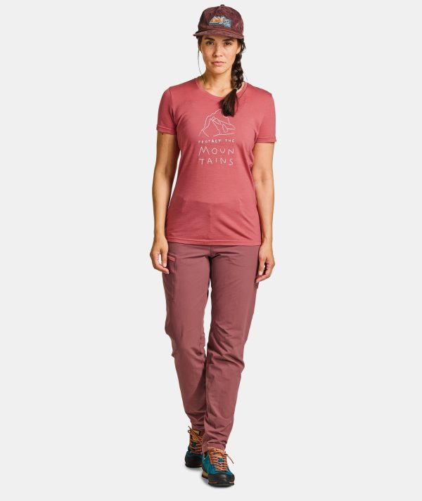 Ortovox 150 Cool MTN Protector Wild Rose Tricou Merino Multisport Femei - imagine 3