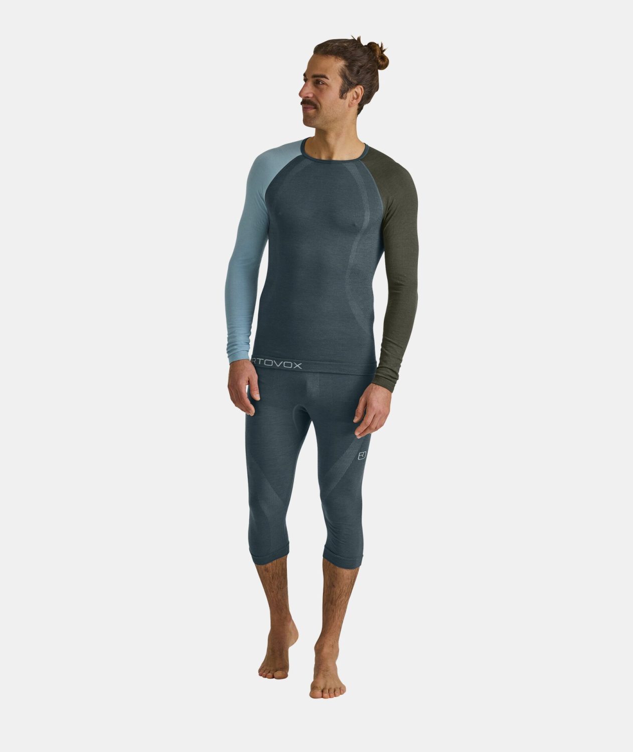 Ortovox 120 Competition Light Petrol Blue Bluza de Corp Merino Multisport Barbati - imagine 3