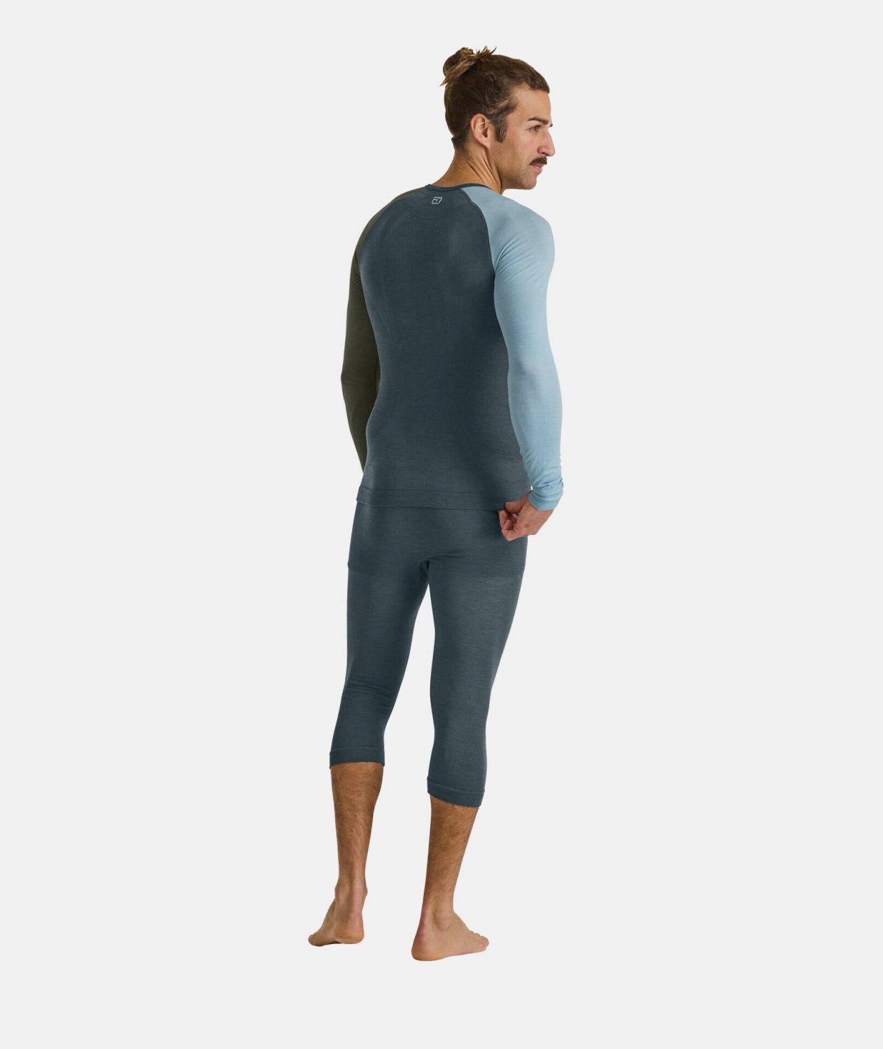 Ortovox 120 Competition Light Petrol Blue Bluza de Corp Merino Multisport Barbati - imagine 4