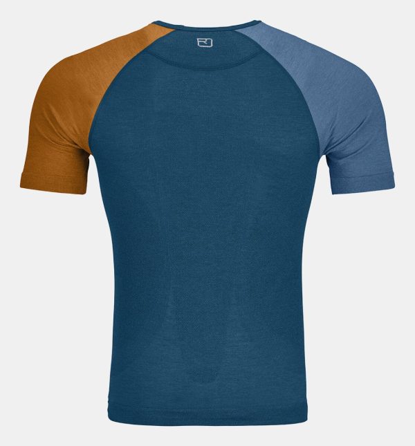 Ortovox 120 Competition Light Petrol Blue Tricou Merino Multisport Barbati - imagine 2