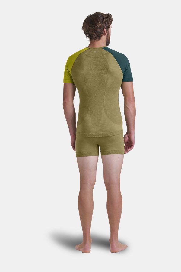 Ortovox 120 Competition Light Petrol Blue Tricou Merino Multisport Barbati - imagine 4