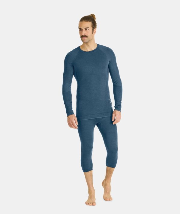 Ortovox 230 Competition Petrol Blue Bluza de Corp Merino Multisport Barbati - imagine 3