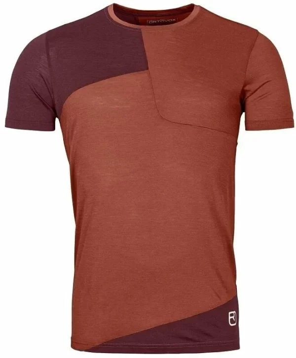 Ortovox 120 Tec Clay Orange Tricou Merino Drumetie Barbati
