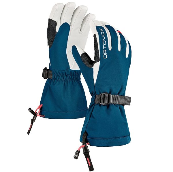 Ortovox Merino Mountain Petrol Blue Manusi Ski Femei