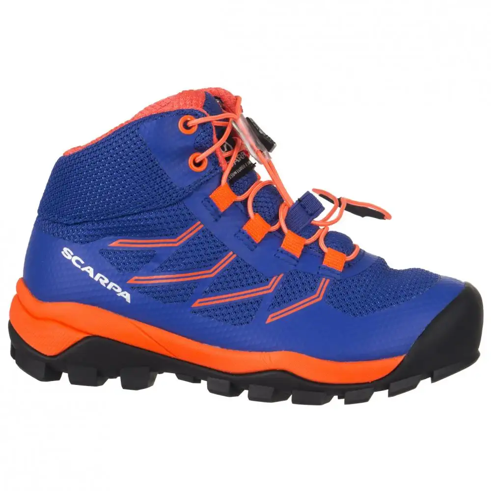 Scarpa Neutron Mid Kid Deep Blue Orange Fluo Ghete Drumetie Copii