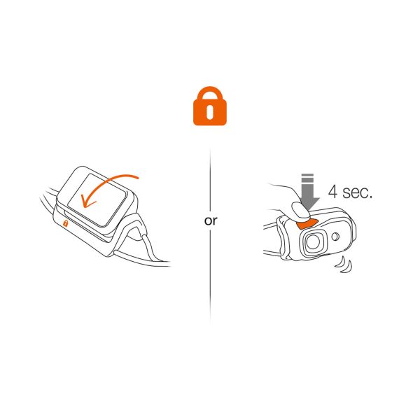 Petzl Bindi Orange Lanterna Frontala - imagine 3