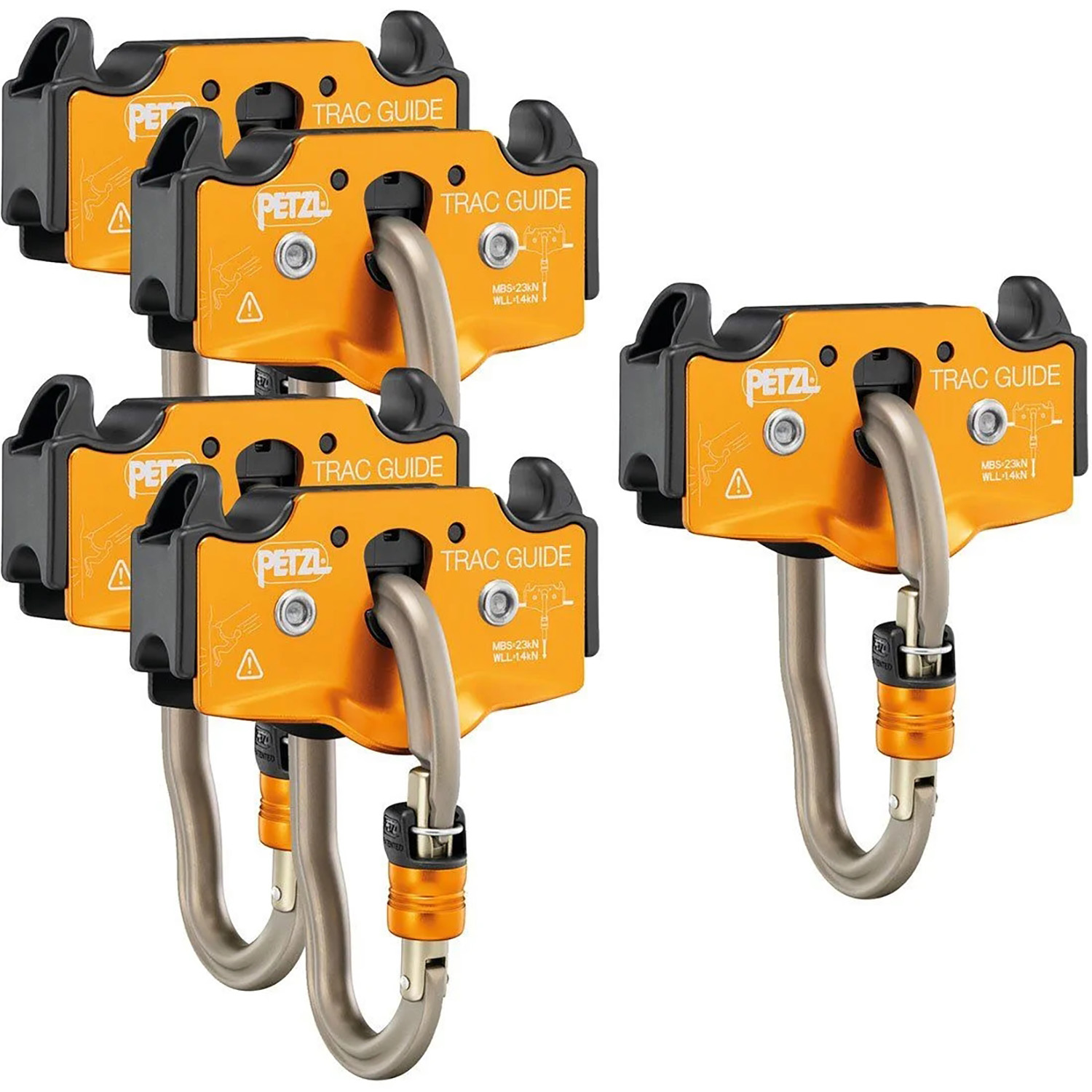 Petzl Trac Guide Scripete Tiroliana - Set 5 bucati