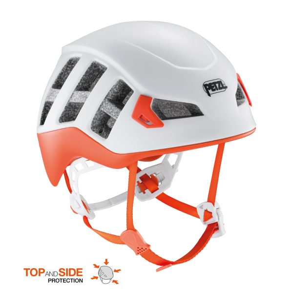 Petzl Meteor White / Red Orange Casca Alpinism